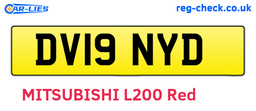 DV19NYD are the vehicle registration plates.