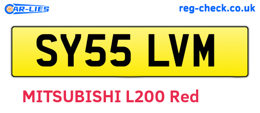 SY55LVM are the vehicle registration plates.