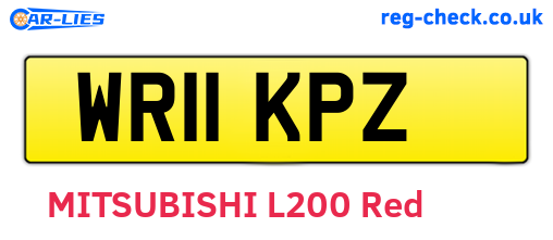 WR11KPZ are the vehicle registration plates.