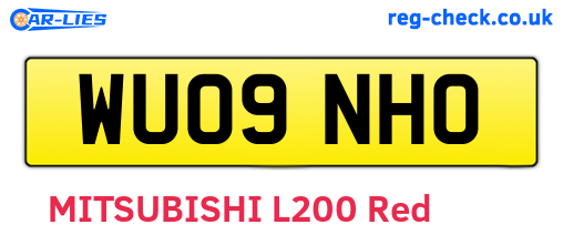 WU09NHO are the vehicle registration plates.