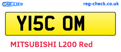 Y15COM are the vehicle registration plates.