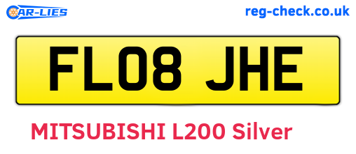FL08JHE are the vehicle registration plates.