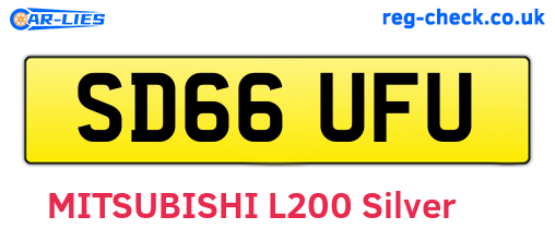 SD66UFU are the vehicle registration plates.
