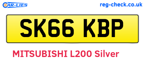 SK66KBP are the vehicle registration plates.