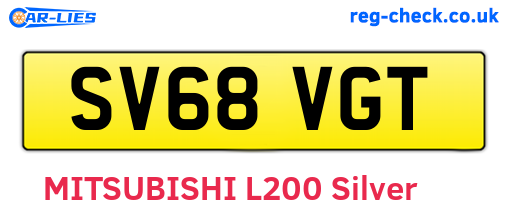 SV68VGT are the vehicle registration plates.