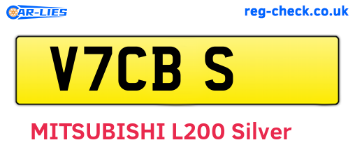 V7CBS are the vehicle registration plates.