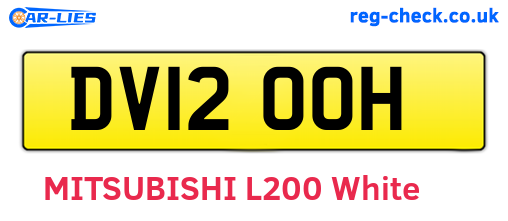 DV12OOH are the vehicle registration plates.