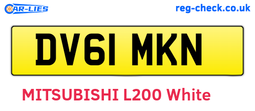 DV61MKN are the vehicle registration plates.