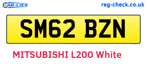 SM62BZN are the vehicle registration plates.