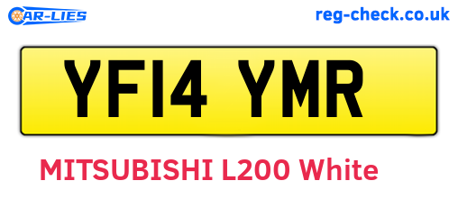 YF14YMR are the vehicle registration plates.