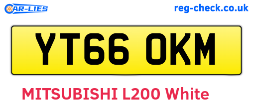 YT66OKM are the vehicle registration plates.