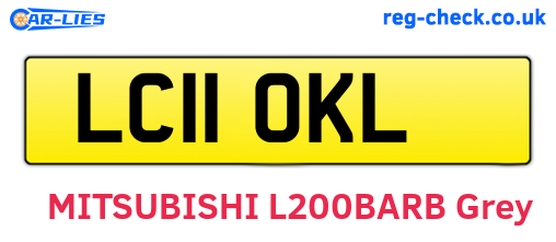 LC11OKL are the vehicle registration plates.