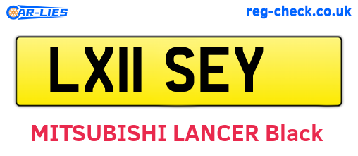 LX11SEY are the vehicle registration plates.