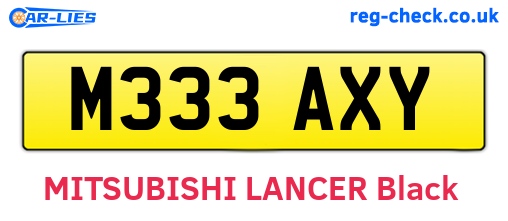 M333AXY are the vehicle registration plates.
