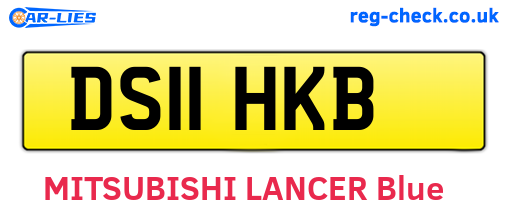 DS11HKB are the vehicle registration plates.