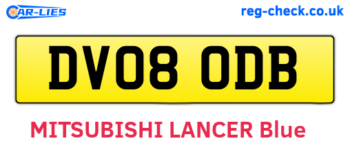 DV08ODB are the vehicle registration plates.