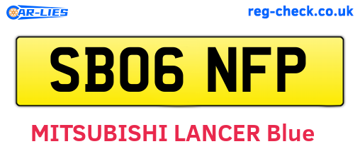 SB06NFP are the vehicle registration plates.