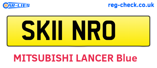 SK11NRO are the vehicle registration plates.