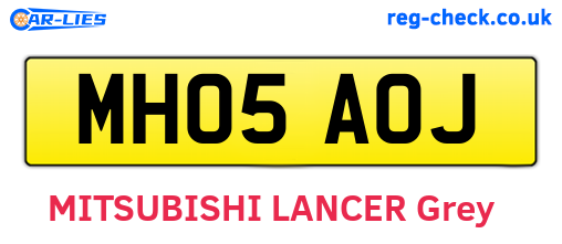 MH05AOJ are the vehicle registration plates.