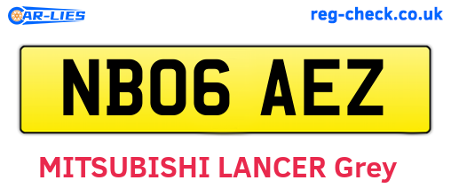 NB06AEZ are the vehicle registration plates.