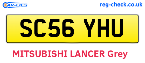 SC56YHU are the vehicle registration plates.