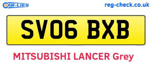 SV06BXB are the vehicle registration plates.