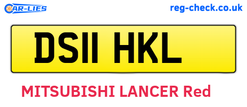DS11HKL are the vehicle registration plates.
