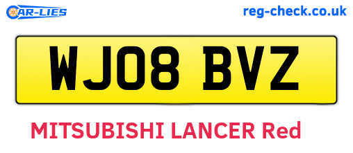 WJ08BVZ are the vehicle registration plates.
