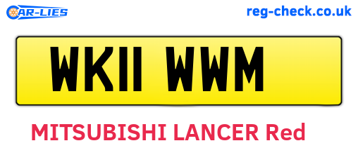 WK11WWM are the vehicle registration plates.