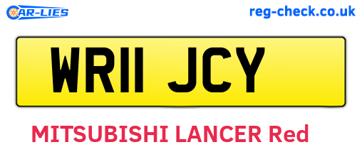 WR11JCY are the vehicle registration plates.
