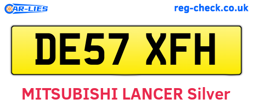 DE57XFH are the vehicle registration plates.