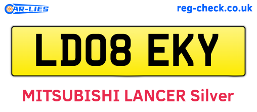 LD08EKY are the vehicle registration plates.
