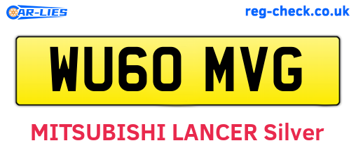 WU60MVG are the vehicle registration plates.