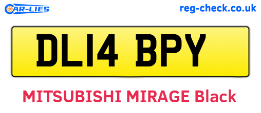 DL14BPY are the vehicle registration plates.