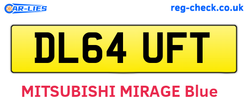 DL64UFT are the vehicle registration plates.
