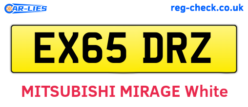 EX65DRZ are the vehicle registration plates.