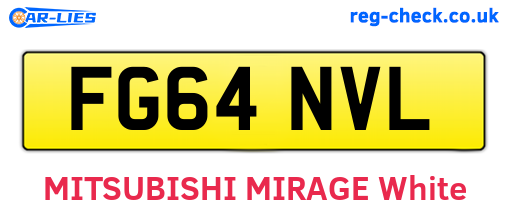 FG64NVL are the vehicle registration plates.