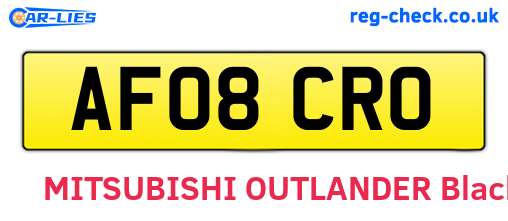 AF08CRO are the vehicle registration plates.