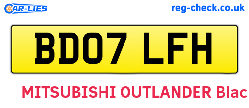 BD07LFH are the vehicle registration plates.