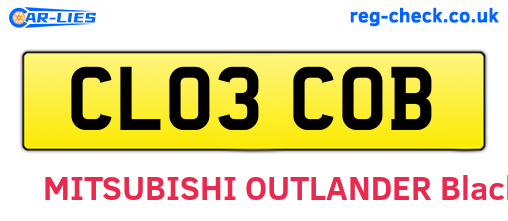 CL03COB are the vehicle registration plates.