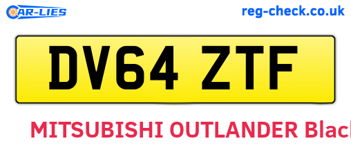 DV64ZTF are the vehicle registration plates.