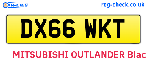 DX66WKT are the vehicle registration plates.
