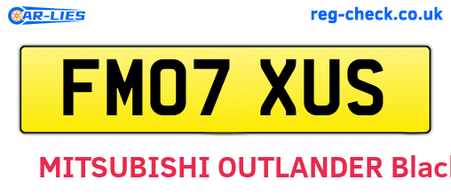 FM07XUS are the vehicle registration plates.