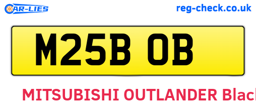 M25BOB are the vehicle registration plates.