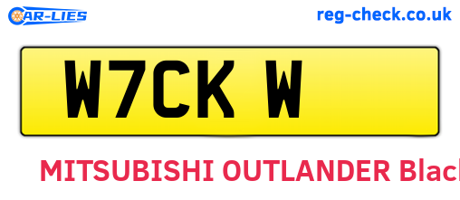 W7CKW are the vehicle registration plates.