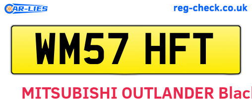 WM57HFT are the vehicle registration plates.