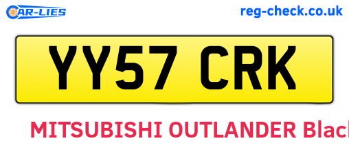 YY57CRK are the vehicle registration plates.