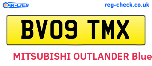 BV09TMX are the vehicle registration plates.