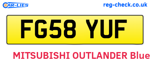 FG58YUF are the vehicle registration plates.