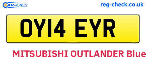 OY14EYR are the vehicle registration plates.